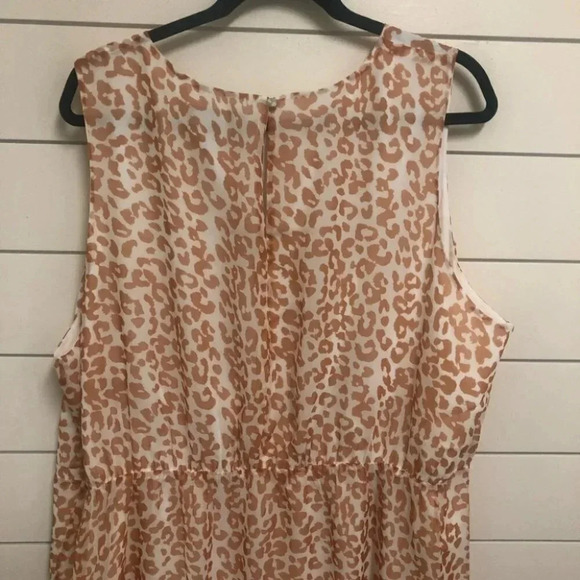 Sam Edelman Leopard Ruffle Accent Sleeveless Crewneck Dress Size 2X, XL NWT - Picture 12 of 14